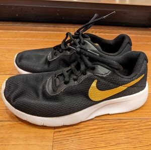 Nike Sneakers, Black and Gold, Size 3